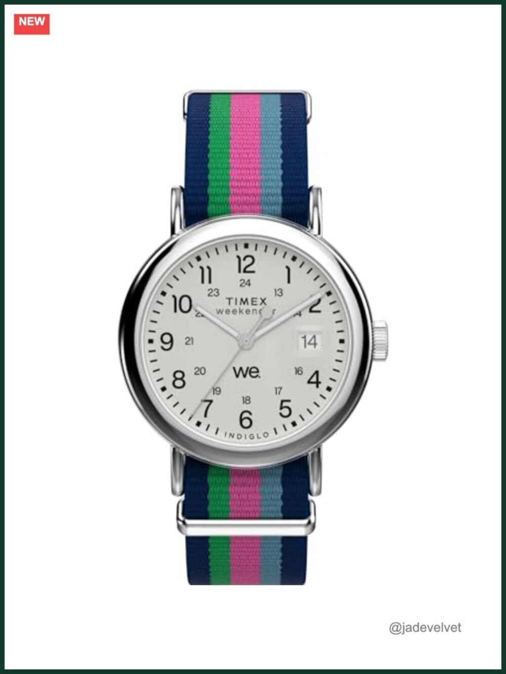 Timex Weekender 36mm Unisex Watch Quartz Analog Blue Strap Water Resistant